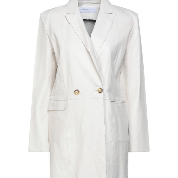 $200 NWT BULLY LEATHER OVERCOAT 100% lambskin SZ8 - Picture 1 of 4